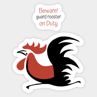 Vintage Chicken Painting Sign Sticker